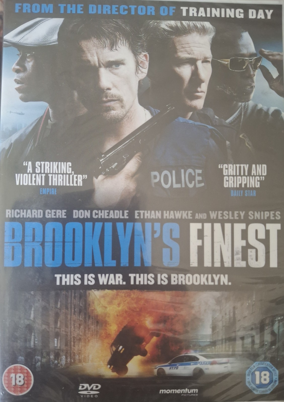 Brooklyn’s Finest DVD 2010 – Richard Gere Crime Thriller R18 Brand New Sealed