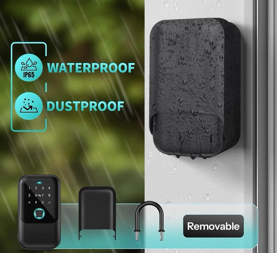 Moquin Smart Lock Box for House Keys, Fingerprint Lockbox Bluetooth Key Box - Image 4 of 4