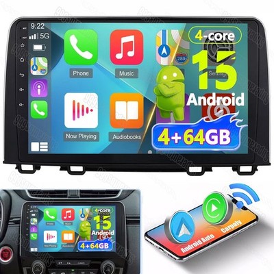 For Honda CRV 2017-2021 Car Stereo Radio Apple Carplay Android 15 GPS Navi 4+64G