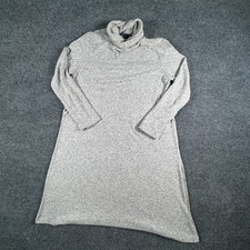 American Eagle Outfitters Sweater Dress Womens M Heather Gray Knit Turtleneck