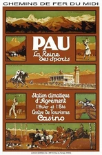 Affiche Poster Landes Béarn Pays Basque Aquitaine Pyrénées Pau
