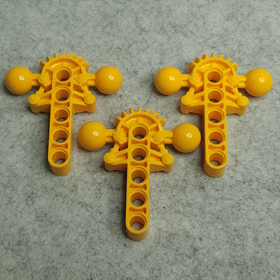 LEGO 47306 Bionicle Hips Lower Torso 7 Tooth Half Gear Bright Light Orange x3