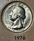 1776-1976 P D S PR S 40% & BU 40% PR Silver Quarters Album Set 1976 D Toning