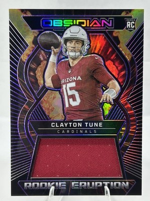 CLAYTON TUNE 2023 OBSIDIAN ROOKIE ERUPTION  PATCH RC AUTO # 31/75