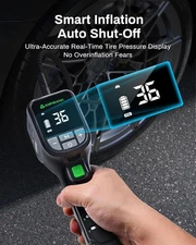 AMPBANK AT001 Portable Tire Air , Car-mounted Automatic Air Pump With Tire Press