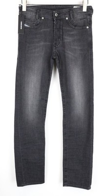 DIESEL Akee 0687J Herren Jeans W27/L30 Slim Tapered Fit Grau Baumwolle Stretch *