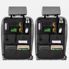 2 Set All in One Car Seat Back Organizer Fit Most Cars SUV Trucks Jeeps