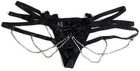 LEATHER, Black, Detachable CHAINS, Sz 2, Agent Provocateur ‘Cosima’, Rhinestones — photo 6