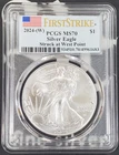 2024-W American Silver Eagle "First Strike"-1 oz .999 Fine Silver-PCGS MS70 -683