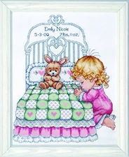 Tobin Bedtime Prayer Girl, Cross Stitch Kit, 11"x14", By the yard, Multicolor 