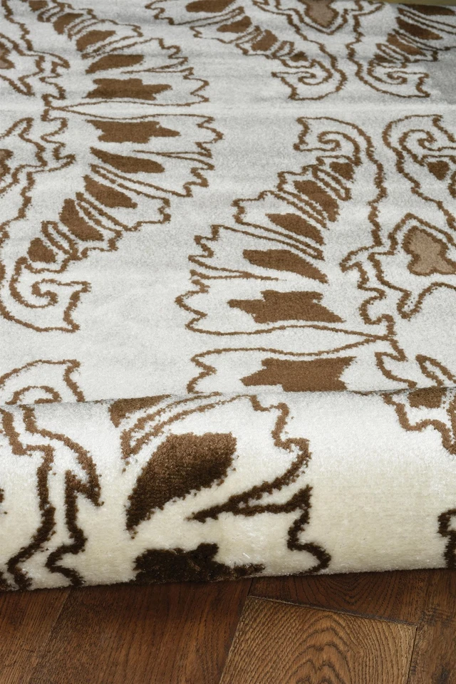 Полипропиленовый ковер Linon Elegance Neice Power 5 футов x 7 футов 3 дюйма белый - Изображение 4 из 4