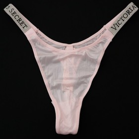 3 Victoria's Secret Very Sexy Satin Logo Shine Strap Thong Panty LOT XS S M L