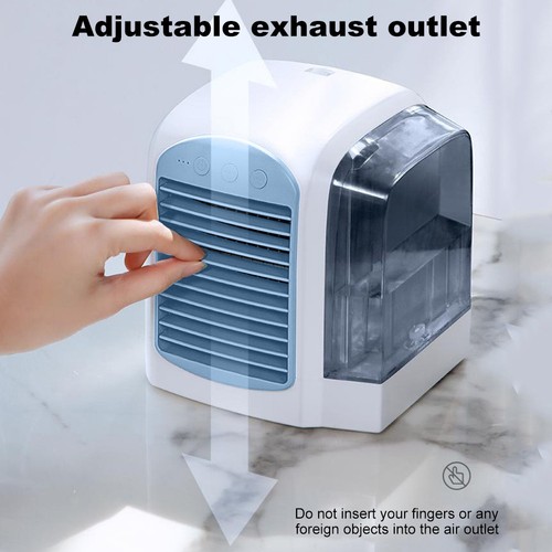 380ml Air Humidifier Portable Air Conditioner Fan 3 in 1 Ice Cold Cooling Cooler - Picture 40 of 60