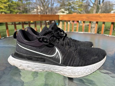 Nike React Infinity Run Flyknit 2 Shoes Mens 11.5 Black Sneakers CT2357-002