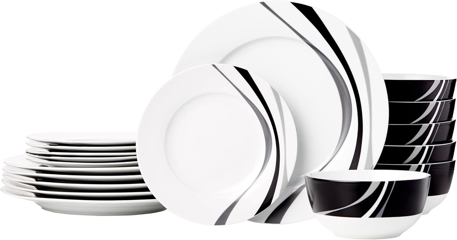 Dinnerware Set, Microwave and Dishwasher Safe, Service for 6