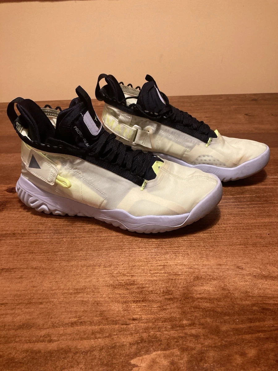 NIB MENS JORDAN Proto React VOLT-yellow 2019 BB1654-700 Jumpman size 10.5 Jordan Proto React Barley Volt for Sale | Authenticity  main image 3