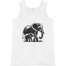 'Mother  Baby Elephant' Adult Vest / Tank Top AV048617 
