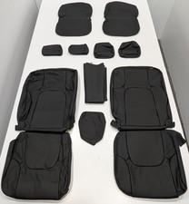 For Nissan Frontier King Cab S SV 2015-2021 Black Leather Seat Covers AT28