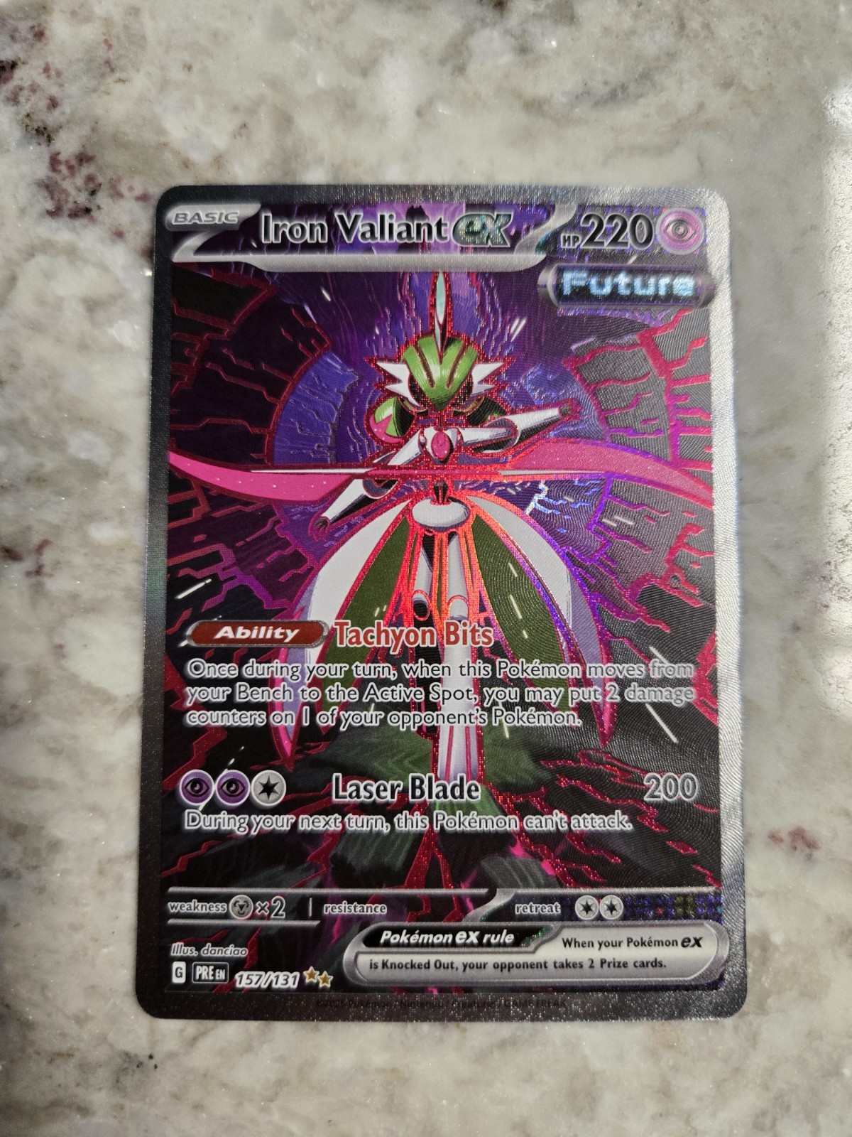 Iron Valiant ex 157/131 Sv: Prismatic Evolutions Holo Pokemon TCG NM