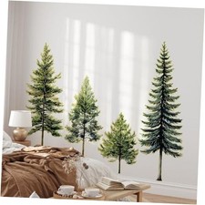 Pine Tree Wall Art - Pine Tree Wall Decal, Wall Stickers 11.8 35.4inch Green
