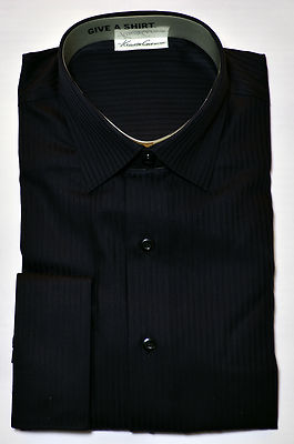 Men's KENNETH COLE Black NON IRON Dress Shirt 16 32/33 NWT NEW French Cuff  | eBay