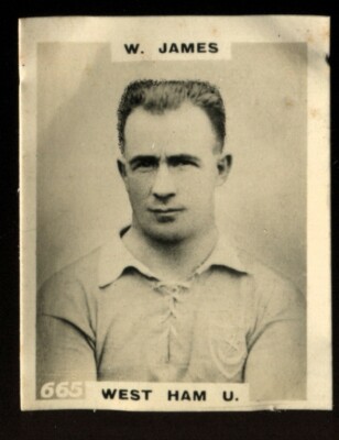 Tabakkarte, Pinnace, FOOTBALLERS, 1922, KF Type 3, W James, West Ham Utd, #665a