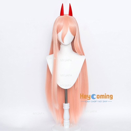 Anime Chainsaw Man Makima Power Cosplay Horns Wig Long Synthetic Hair Party Prop - Picture 4 of 10