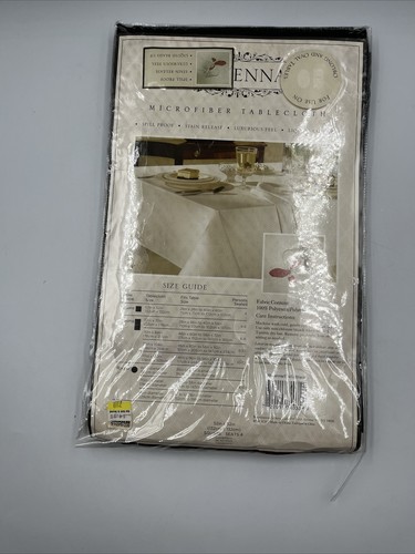McKenna Microfiber Spill Proof Black Square Tablecloth 52” Seats 4 - Picture 2 of 9