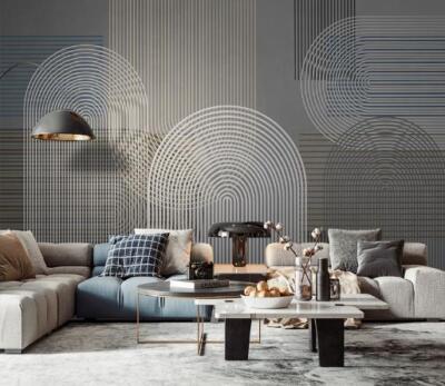3D Einfache Linien H7895 Tapete Wandbild Selbstklebend Abnehmbare Aufkleber Erin