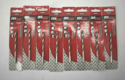 Lot Of 8 Mibro 231241 Straight Shank Jobber Length Drill High Speed Steel 7/32''