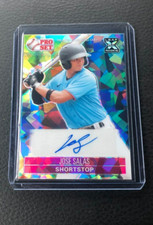 2021 Leaf Pro Set Jose Salas XRC Pink Crystals Refractor Auto 9/10