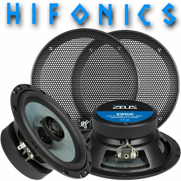 Hifonics Zeus ZS 62 16,5Cm 2 Wege Koax Lautsprecher Paar Mit Gitter ZS62-image