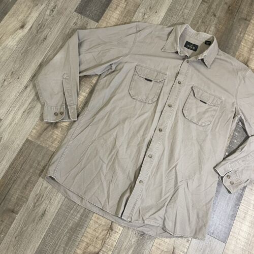 REDHEAD - Khaki Beige Tan Button-up Shirt, Mens XLT TALL XL - Picture 4 of 12