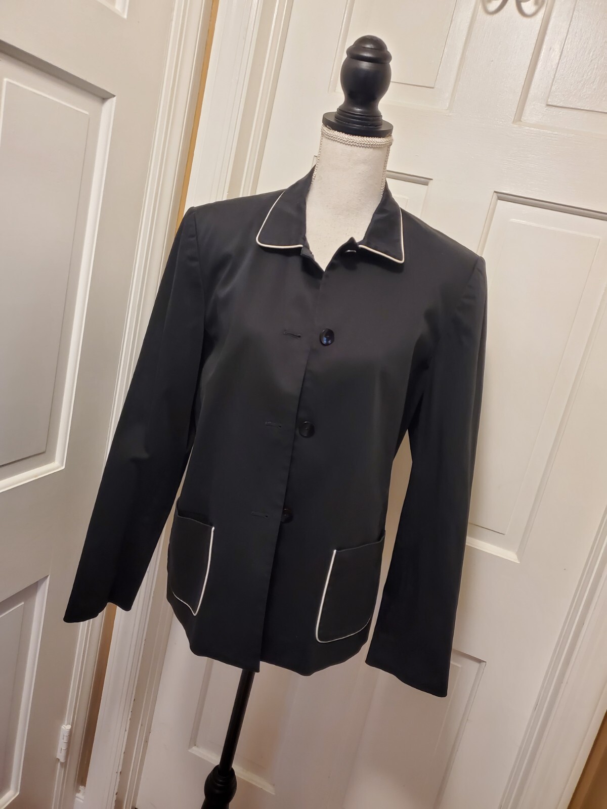 Pendleton Black Blazer Jacket Size 10, Classic, P… - image 10