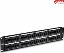 TRENDnet 48-Port Cat6 Unshielded Patch Panel, Wallmount Or Rackmount TC-P48C6