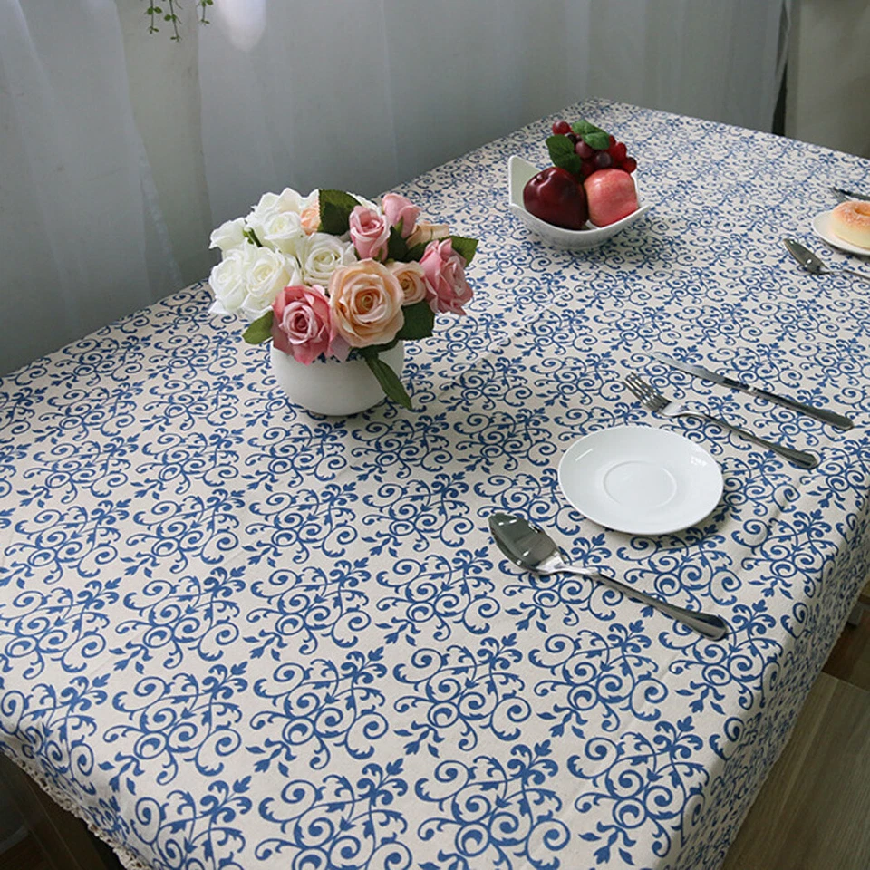 Modern Tablecloth Square Rectangle Desk Table Cloth Cover Kitchen for Home Decor - Image 4 of 4