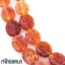 WHOLESALE NATURAL RED FIRE AGATE GEMSTONE SMOOTH OVAL 8x10mm BEADS STRAND