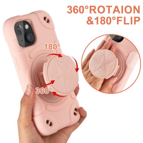 Custodia ibrida supporto presa cavalletto pop-up per iPhone 12 13 14 15 Pro max - Foto 88 di 91