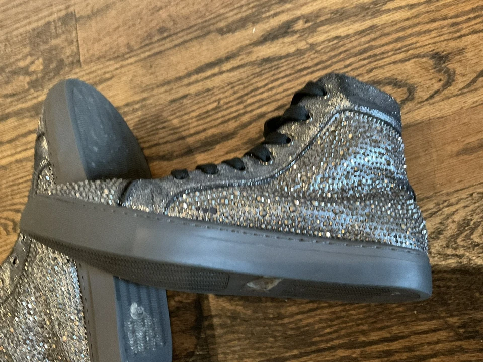 Steve Madden Media Luna Tachonadas Zapatillas Altas Zapatos Negros Cordones Para Hombre EE. UU. 7 M Foto 4 de 4