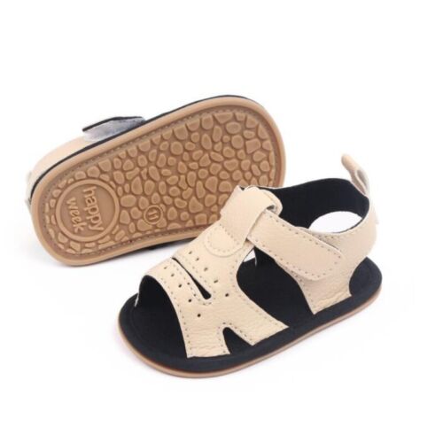 Baby Girls Boys Toddlers Soft Sole Prewalker Newborn Pram Shoes Casual Sandals - Picture 6 of 17
