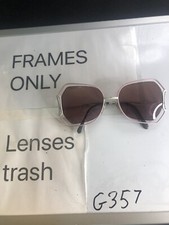 Vintage Luxottica 1263 Grey Pink Sunglasses FRAMES ONLY Italy G357