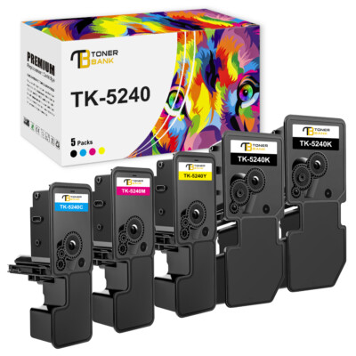 5er Set Toner für Kyocera TK-5240 EcoSys M5526cdn M5526cdw P5026cdw P5026cdn