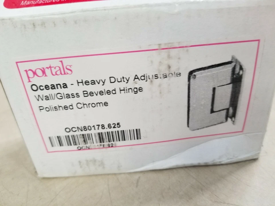 Bisagra biselada de pared/vidrio Portals Oceana, cromo pulido, OCN80178.625 Foto 2 de 4