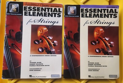 (Lot of 2) Essential Elements for Strings W / EEI- Book 1 & 2 Cello