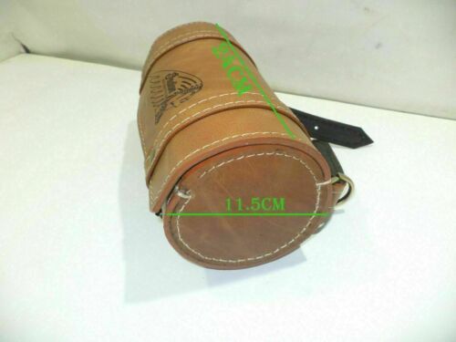 Tan Color Pure Leather Engraved Tool Bag For Indian Chief Scout 741,101 Bike - Foto 2 di 2