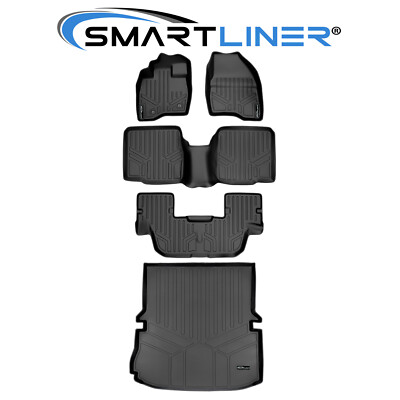 SMARTLINER Custom Fit Floor Mats 3 Row Cargo Liner TPE 2015-2016 Ford Explorer
