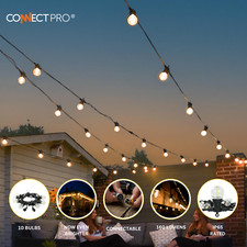 ConnectPro&reg; 5-50m Connectable Festoon Light Outdoor LED Garden Warm String Light