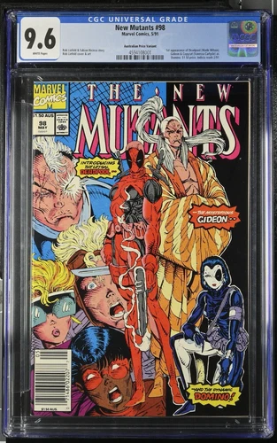 New Mutants #98 CGC 9.6 Extremely Rare Australian Price Variant! 1st Deadpool