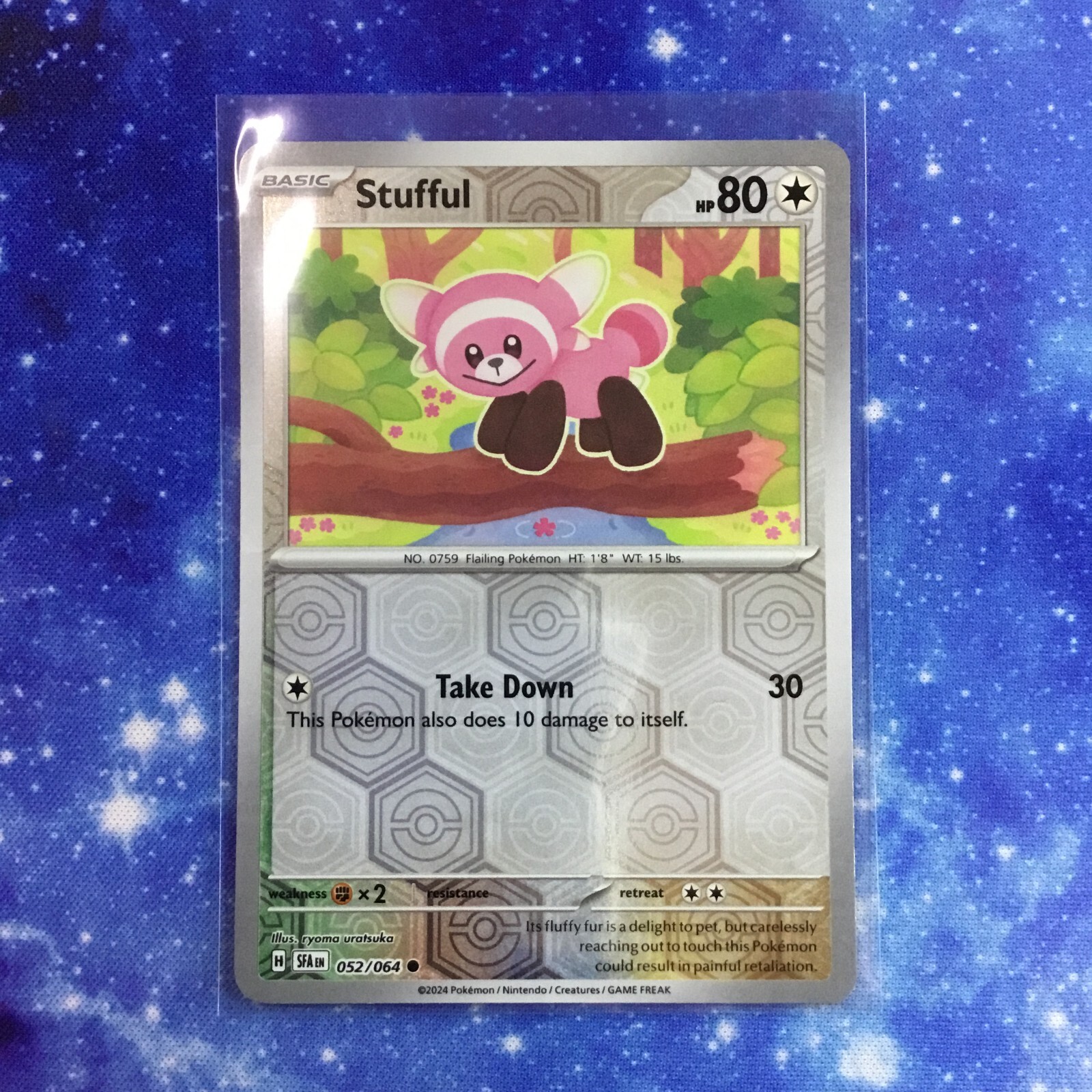 Stufful 052/064 Reverse Holo Shrouded Fable -NM Pokemon TCG