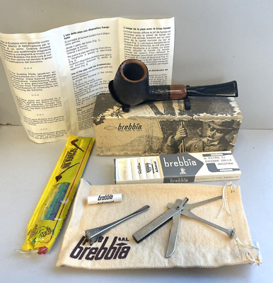 BREBBIA PIPE WITH BROCURE BOX AND WOODEN ACCESSORIES SERIES 187 ITALY